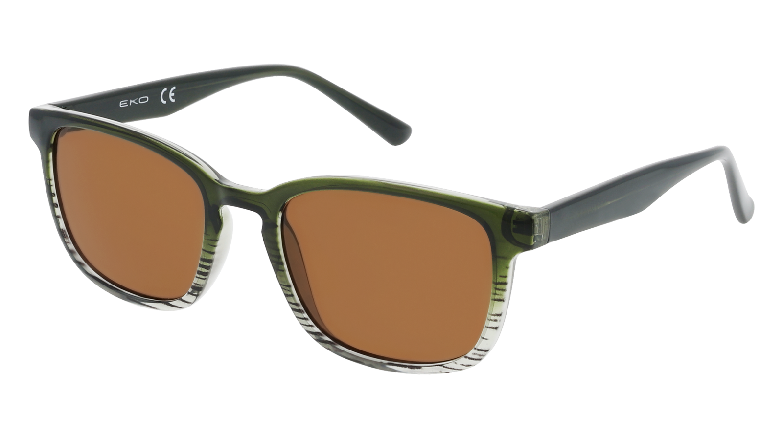 EKSA22L Vert kaki dégradé verres Brun