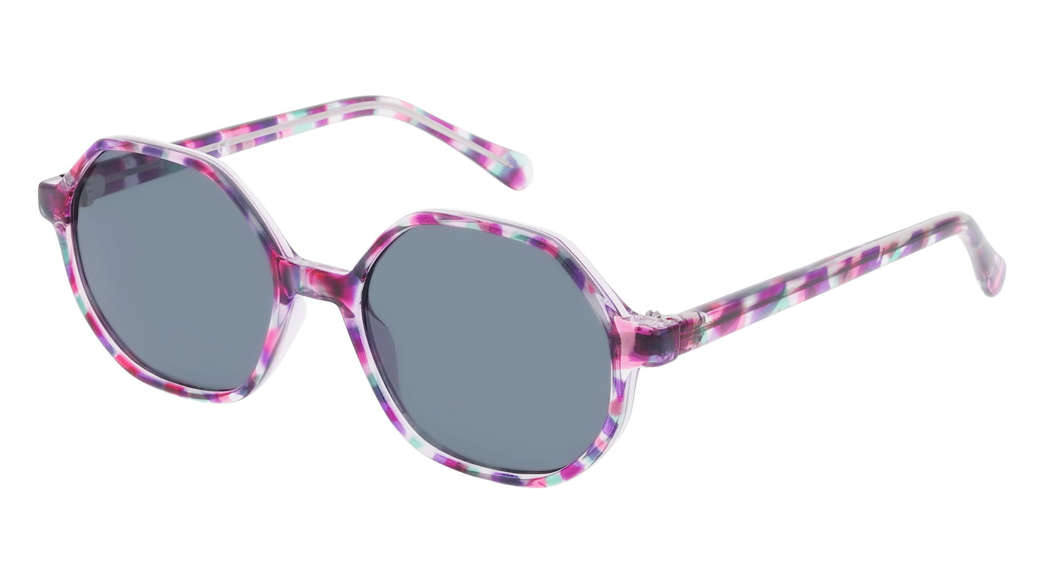 EKSV30M Violet écaille rose et vert verres Gris