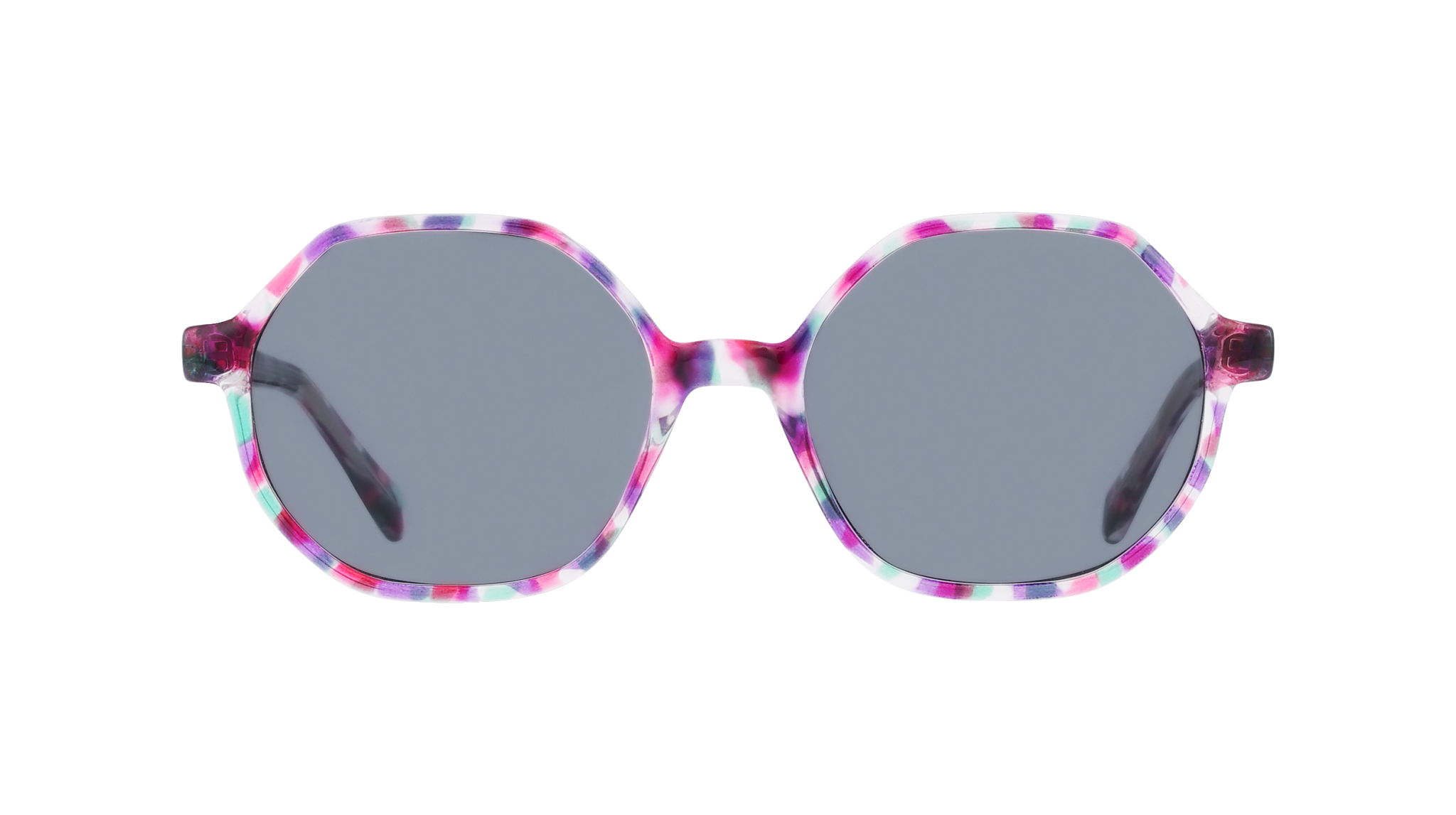 EKSV30M Violet écaille rose et vert verres Gris