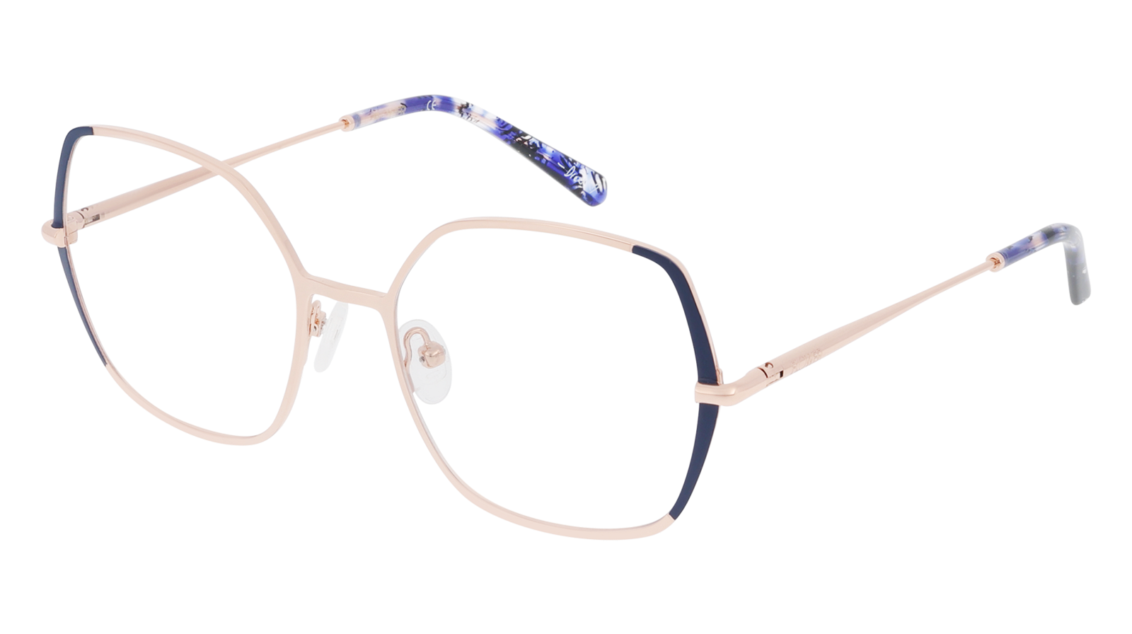 Géranium Bleu foncé et or rose